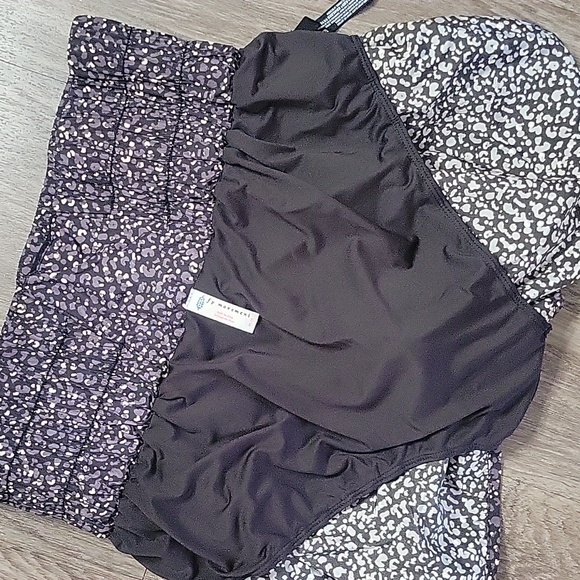 Free People Movement The Way Home Black Leopard Print High Waist Lined Shorts MD - Picture 10 of 15